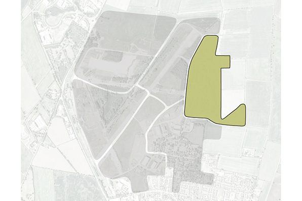 Plan highlighting the Winfold Character Area on the site