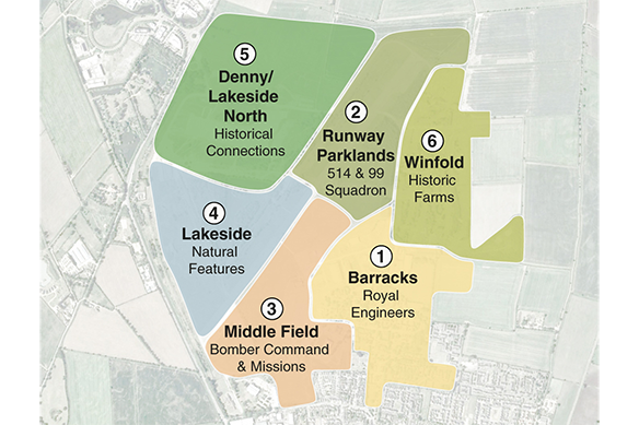 Plan showing Waterbeach Naming Strategy Draft Proposals